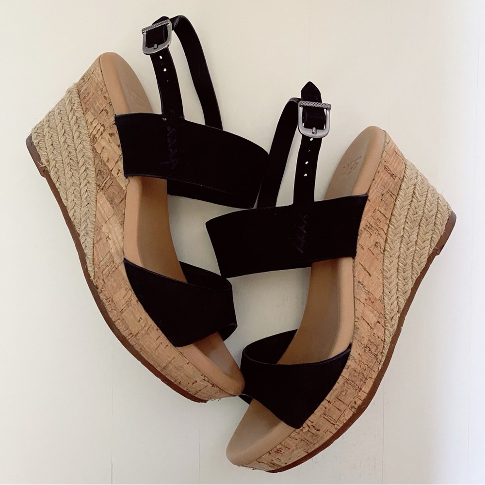 UGG Suede Upper Wedge Sandal 6.5